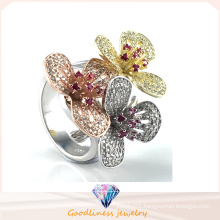 Elegant Flower Ring for Lady Gift Fashion Jewelry Hot Sale Silver Jewelry Ring R10502